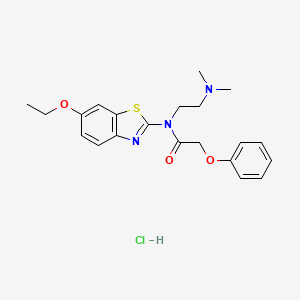 molecular formula C21H26ClN3O3S B2951394 N-(2-(dimethylamino)ethyl)-N-(6-ethoxybenzo[d]thiazol-2-yl)-2-phenoxyacetamide hydrochloride CAS No. 1215417-71-2