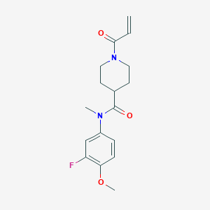 N-(3-Fluoro-4-methoxyphenyl)-N-methyl-1-prop-2-enoylpiperidine-4-carboxamide