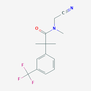molecular formula C14H15F3N2O B2951399 N-(cyanomethyl)-N,2-dimethyl-2-[3-(trifluoromethyl)phenyl]propanamide CAS No. 1311576-28-9