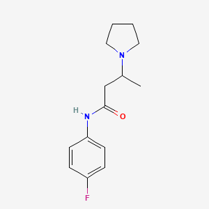N-(4-fluorophenyl)-3-(1-pyrrolidinyl)butanamide