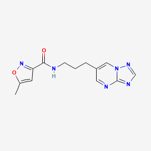N-(3-([1,2,4]triazolo[1,5-a]pyrimidin-6-yl)propyl)-5-methylisoxazole-3-carboxamide