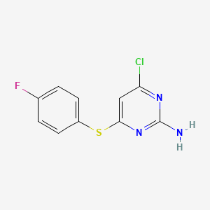 molecular formula C10H7ClFN3S B2951404 4-Chloro-6-[(4-fluorophenyl)sulfanyl]-2-pyrimidinamine CAS No. 339015-98-4