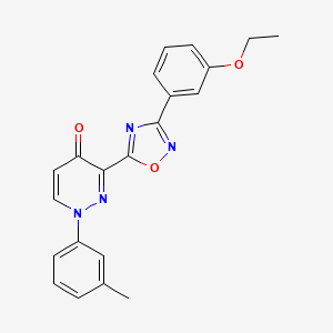 molecular formula C21H18N4O3 B2951405 3-(3-(3-ethoxyphenyl)-1,2,4-oxadiazol-5-yl)-1-(m-tolyl)pyridazin-4(1H)-one CAS No. 1251584-60-7