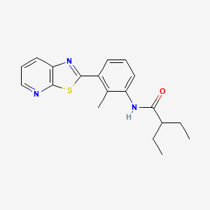 2-ethyl-N-(2-methyl-3-(thiazolo[5,4-b]pyridin-2-yl)phenyl)butanamide