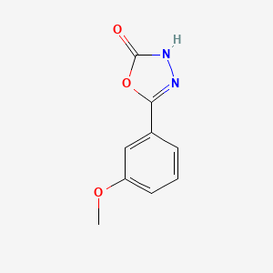 molecular formula C9H8N2O3 B2951408 5-(3-Methoxyphenyl)-3H-1,3,4-oxadiazol-2-one CAS No. 119933-35-6