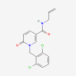 molecular formula C16H14Cl2N2O2 B2951415 N-allyl-1-(2,6-dichlorobenzyl)-6-oxo-1,6-dihydro-3-pyridinecarboxamide CAS No. 339008-75-2