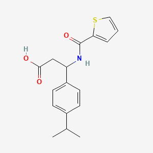 molecular formula C17H19NO3S B2951417 3-(4-Isopropylphenyl)-3-[(2-thienylcarbonyl)amino]propanoic acid CAS No. 861207-47-8