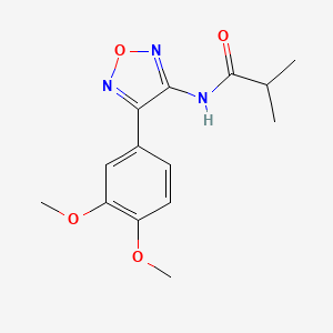 N-[4-(3,4-dimethoxyphenyl)-1,2,5-oxadiazol-3-yl]-2-methylpropanamide