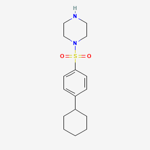 1-(4-Cyclohexylphenyl)sulfonylpiperazine