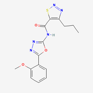 N-(5-(2-methoxyphenyl)-1,3,4-oxadiazol-2-yl)-4-propyl-1,2,3-thiadiazole-5-carboxamide