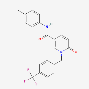 6-oxo-N-(p-tolyl)-1-(4-(trifluoromethyl)benzyl)-1,6-dihydropyridine-3-carboxamide