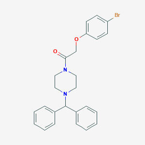 molecular formula C25H25BrN2O2 B295145 2-(4-Benzhydryl-1-piperazinyl)-2-oxoethyl 4-bromophenyl ether 