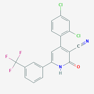 4-(2,4-Dichlorophenyl)-2-hydroxy-6-[3-(trifluoromethyl)phenyl]nicotinonitrile