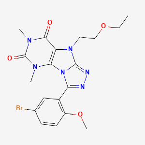 8-(5-Bromo-2-methoxyphenyl)-5-(2-ethoxyethyl)-1,3-dimethylpurino[8,9-c][1,2,4]triazole-2,4-dione