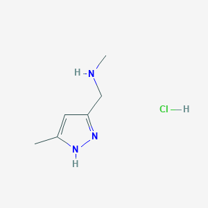 N-Methyl-1-(5-methyl-1H-pyrazol-3-yl)methanamine hydrochloride