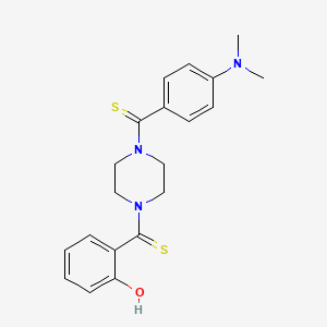 (4-(Dimethylamino)phenyl)(4-(2-hydroxyphenylcarbonothioyl)piperazin-1-yl)methanethione