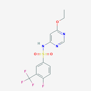 N-(6-ethoxypyrimidin-4-yl)-4-fluoro-3-(trifluoromethyl)benzenesulfonamide