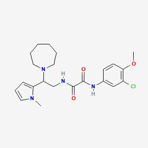 molecular formula C22H29ClN4O3 B2951472 N1-(2-(azepan-1-yl)-2-(1-methyl-1H-pyrrol-2-yl)ethyl)-N2-(3-chloro-4-methoxyphenyl)oxalamide CAS No. 1049376-94-4