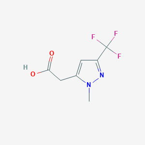 molecular formula C7H7F3N2O2 B2951482 [1-methyl-3-(trifluoromethyl)-1H-pyrazol-5-yl]acetic acid CAS No. 1154762-97-6