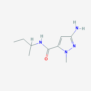 molecular formula C9H16N4O B2951486 3-amino-N-(sec-butyl)-1-methyl-1H-pyrazole-5-carboxamide CAS No. 1379205-37-4