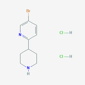 molecular formula C10H15BrCl2N2 B2951490 5-Bromo-2-piperidin-4-ylpyridine;dihydrochloride CAS No. 2418731-98-1