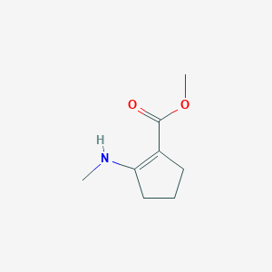 molecular formula C8H13NO2 B2951495 Methyl 2-(methylamino)cyclopent-1-ene-1-carboxylate CAS No. 52909-71-4