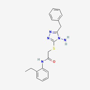 2-[(4-amino-5-benzyl-4H-1,2,4-triazol-3-yl)sulfanyl]-N-(2-ethylphenyl)acetamide