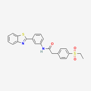 N-(3-(benzo[d]thiazol-2-yl)phenyl)-2-(4-(ethylsulfonyl)phenyl)acetamide