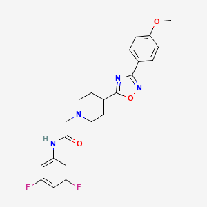 N-(3,5-difluorophenyl)-2-(4-(3-(4-methoxyphenyl)-1,2,4-oxadiazol-5-yl)piperidin-1-yl)acetamide