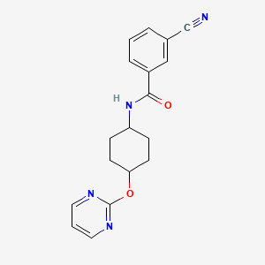 3-cyano-N-((1r,4r)-4-(pyrimidin-2-yloxy)cyclohexyl)benzamide