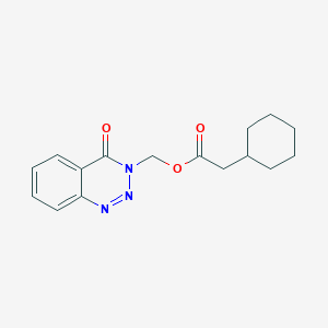 (4-oxobenzo[d][1,2,3]triazin-3(4H)-yl)methyl 2-cyclohexylacetate