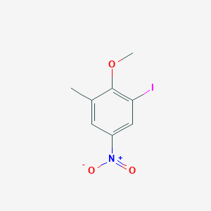 molecular formula C8H8INO3 B2951520 2-Methyl-4-nitro-6-iodoanisole CAS No. 389806-31-9