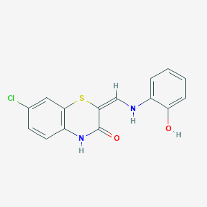 7-chloro-2-[(2-hydroxyanilino)methylene]-2H-1,4-benzothiazin-3(4H)-one