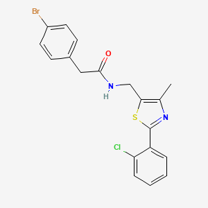 2-(4-bromophenyl)-N-((2-(2-chlorophenyl)-4-methylthiazol-5-yl)methyl)acetamide
