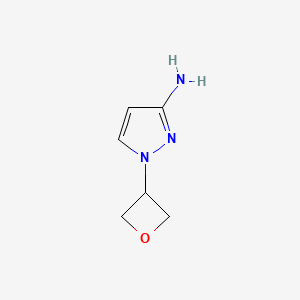 molecular formula C6H9N3O B2951536 1-(Oxetan-3-yl)pyrazol-3-amine CAS No. 2137931-24-7