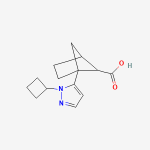 1-(2-Cyclobutylpyrazol-3-yl)bicyclo[2.1.1]hexane-5-carboxylic acid