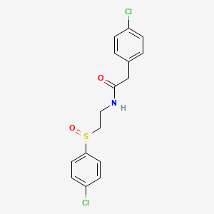 2-(4-Chlorophenyl)-N-(2-((4-chlorophenyl)sulfinyl)ethyl)acetamide