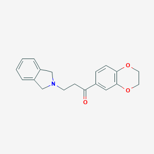 molecular formula C19H19NO3 B295154 1-(2,3-dihydro-1,4-benzodioxin-6-yl)-3-(1,3-dihydro-2H-isoindol-2-yl)-1-propanone 