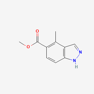 molecular formula C10H10N2O2 B2951541 Methyl 4-methyl-1H-indazole-5-carboxylate CAS No. 1427418-02-7