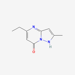 molecular formula C9H11N3O B2951544 5-Ethyl-2-methyl-4H-pyrazolo[1,5-a]pyrimidin-7-one CAS No. 168686-52-0