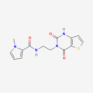 molecular formula C14H14N4O3S B2951548 N-(2-(2,4-dioxo-1,2-dihydrothieno[3,2-d]pyrimidin-3(4H)-yl)ethyl)-1-methyl-1H-pyrrole-2-carboxamide CAS No. 2034323-63-0