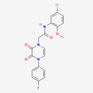molecular formula C19H15ClFN3O4 B2951550 N-(5-chloro-2-methoxyphenyl)-2-[4-(4-fluorophenyl)-2,3-dioxopyrazin-1-yl]acetamide CAS No. 904523-93-9