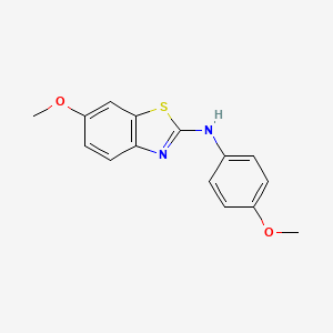 molecular formula C15H14N2O2S B2951563 6-methoxy-N-(4-methoxyphenyl)-1,3-benzothiazol-2-amine CAS No. 112463-77-1