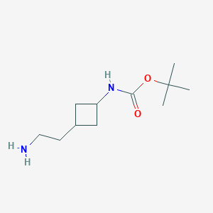 molecular formula C11H22N2O2 B2951576 tert-butyl N-[3-(2-aminoethyl)cyclobutyl]carbamate CAS No. 2344685-02-3