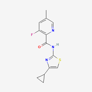 molecular formula C13H12FN3OS B2951581 N-(4-cyclopropyl-1,3-thiazol-2-yl)-3-fluoro-5-methylpyridine-2-carboxamide CAS No. 2415526-38-2