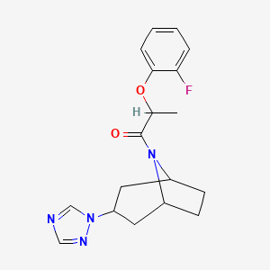 1-((1R,5S)-3-(1H-1,2,4-triazol-1-yl)-8-azabicyclo[3.2.1]octan-8-yl)-2-(2-fluorophenoxy)propan-1-one