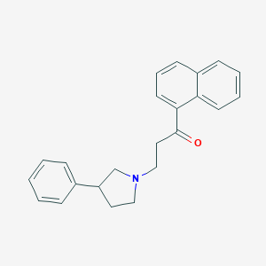 molecular formula C23H23NO B295159 1-(Naphthalen-1-yl)-3-(3-phenylpyrrolidin-1-yl)propan-1-one 