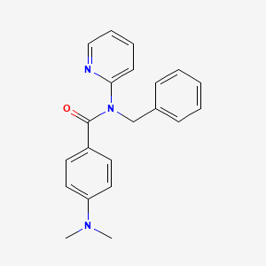 molecular formula C21H21N3O B2951593 N-benzyl-4-(dimethylamino)-N-(pyridin-2-yl)benzamide CAS No. 330216-04-1