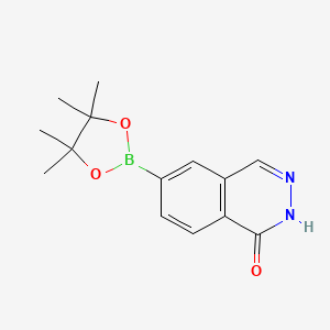 molecular formula C14H17BN2O3 B2951598 6-(4,4,5,5-Tetramethyl-1,3,2-dioxaborolan-2-yl)-1,2-dihydrophthalazin-1-one CAS No. 2586056-48-4