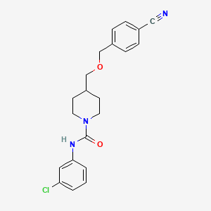 N-(3-chlorophenyl)-4-(((4-cyanobenzyl)oxy)methyl)piperidine-1-carboxamide